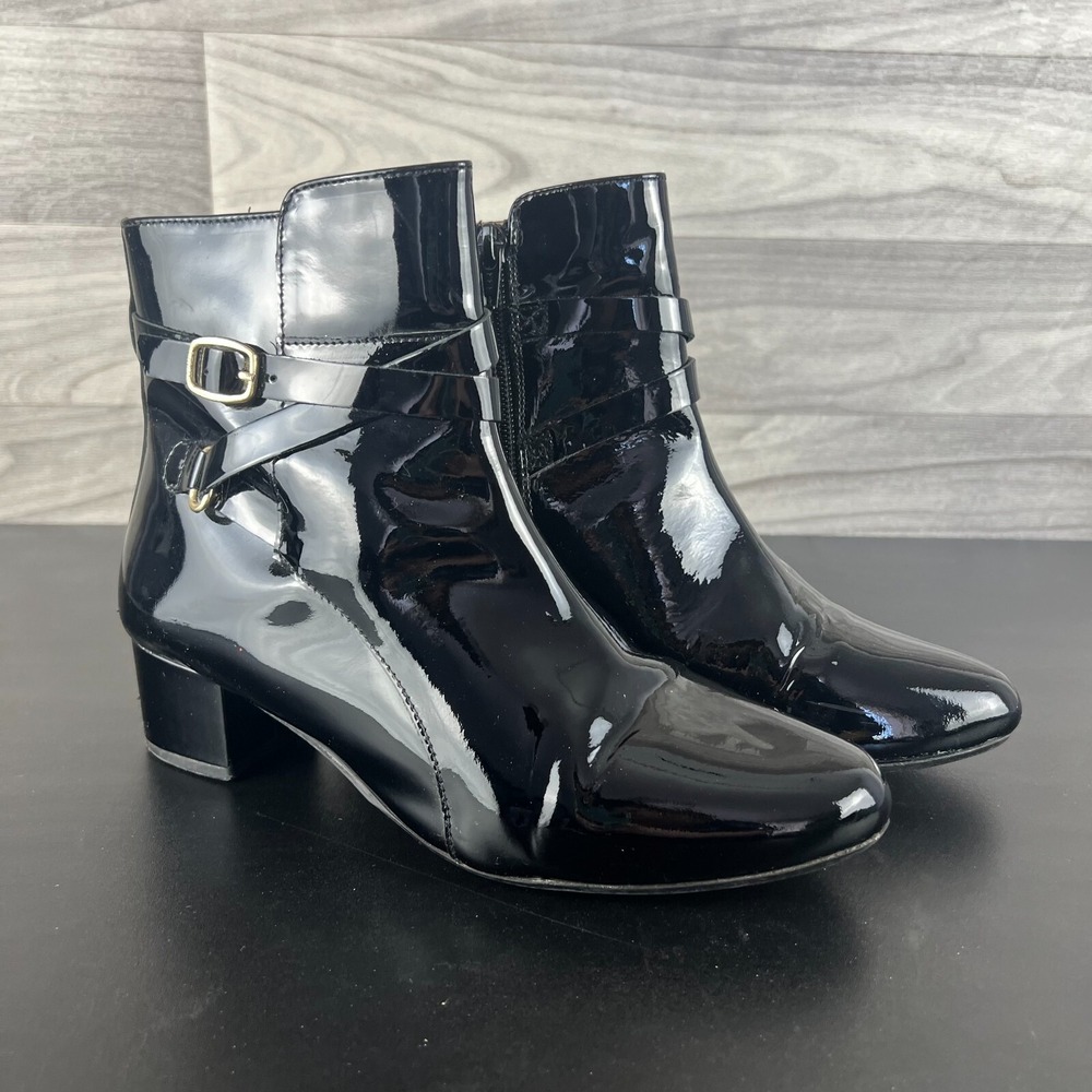 Carvela Renee Ankle Boots Womens 8.5 Black Comfort Side Zipper Classic Preppy